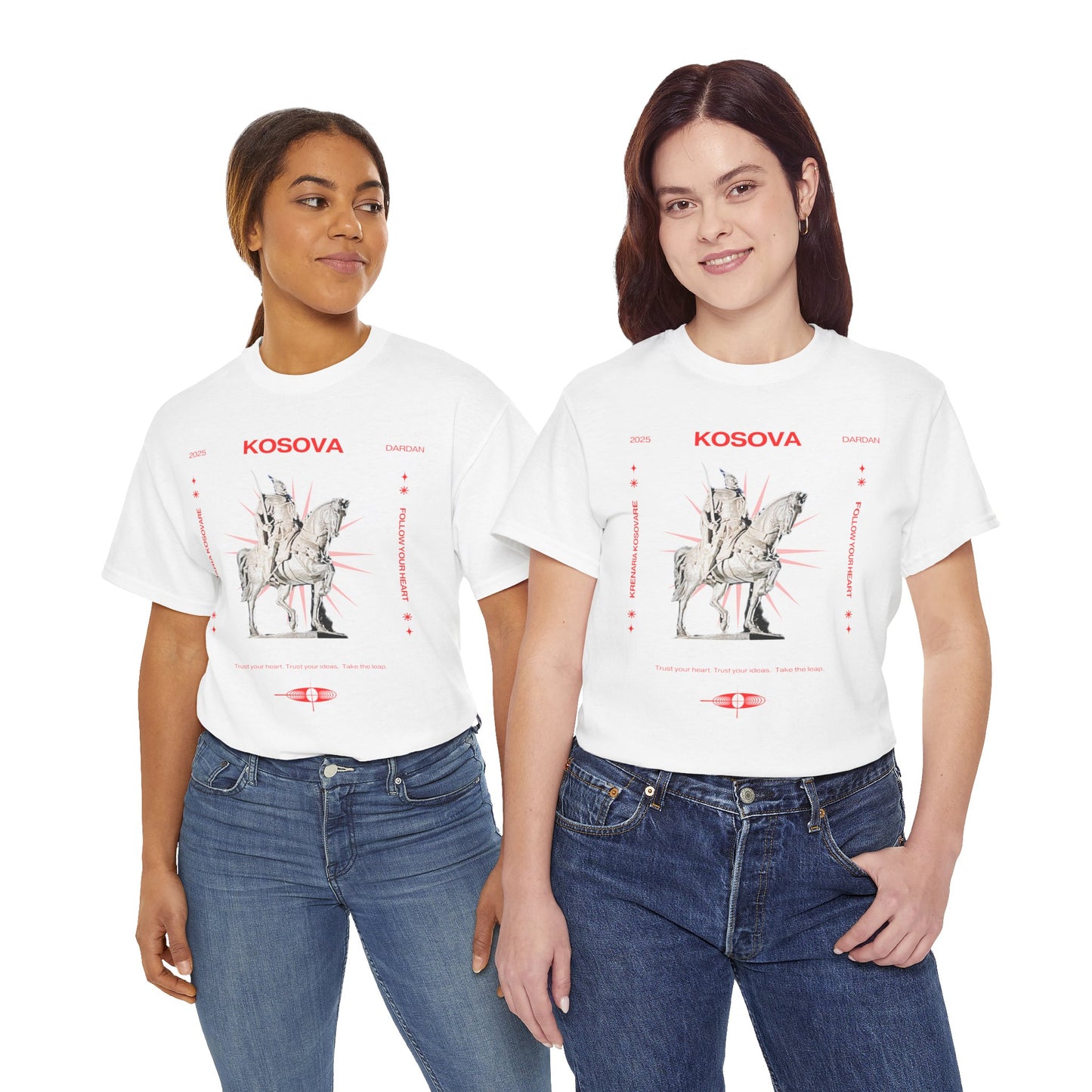 Unisex Heavy Cotton Tee KOSOVA PROUD!