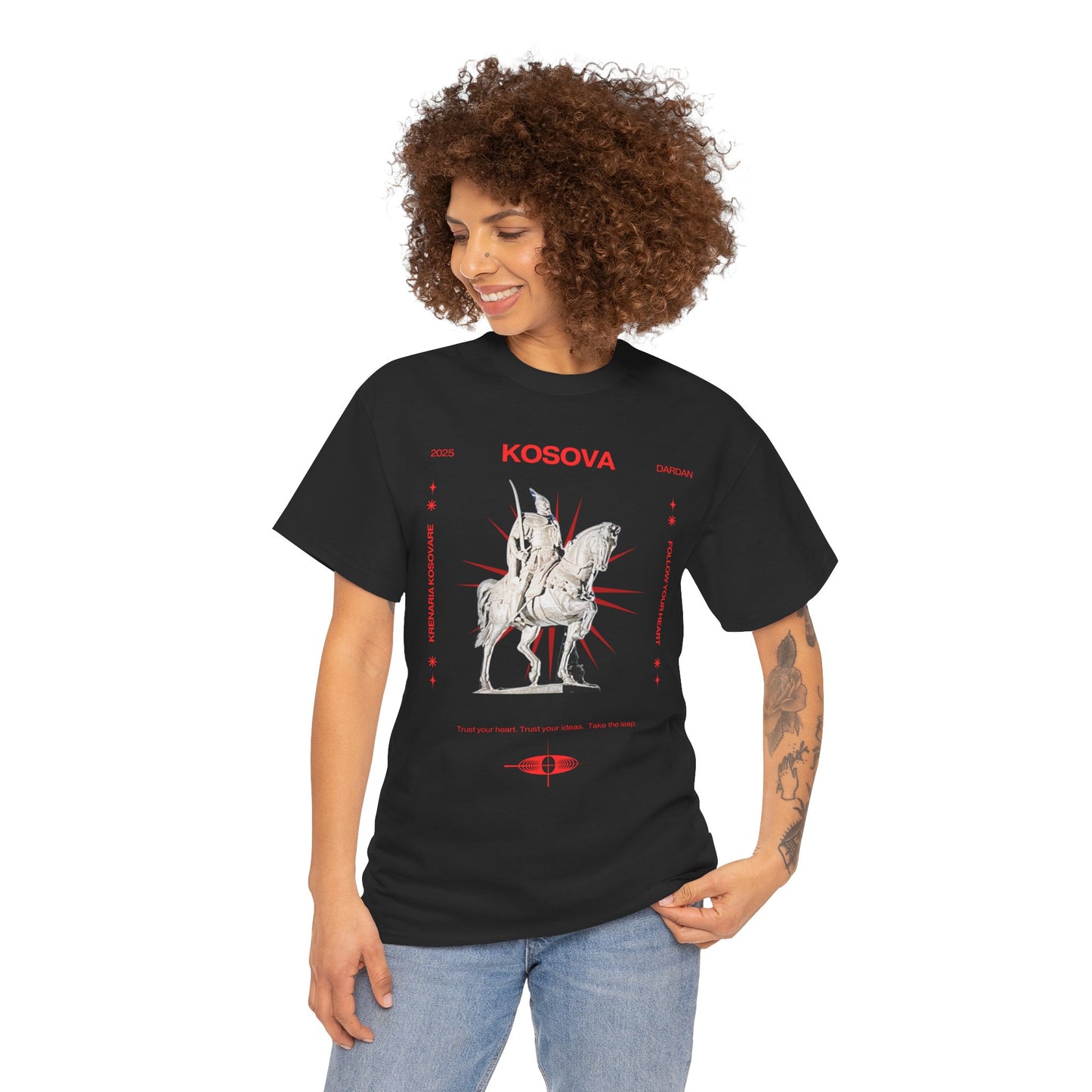 Unisex Heavy Cotton Tee KOSOVA PROUD!