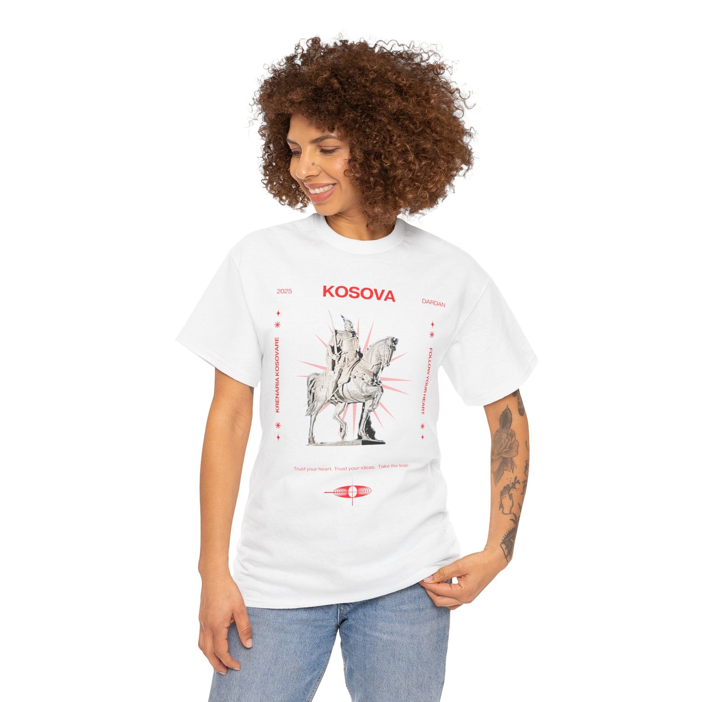 Unisex Heavy Cotton Tee KOSOVA PROUD!