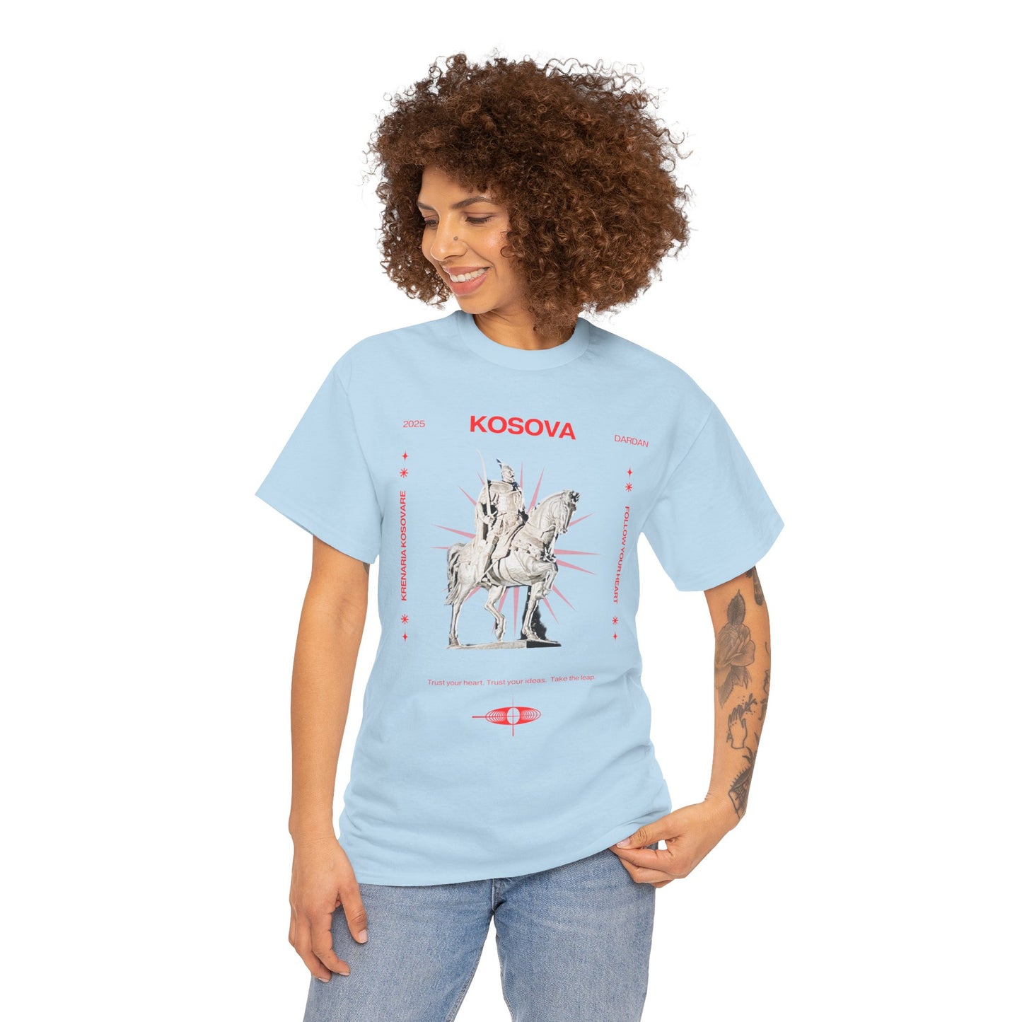 Unisex Heavy Cotton Tee KOSOVA PROUD!