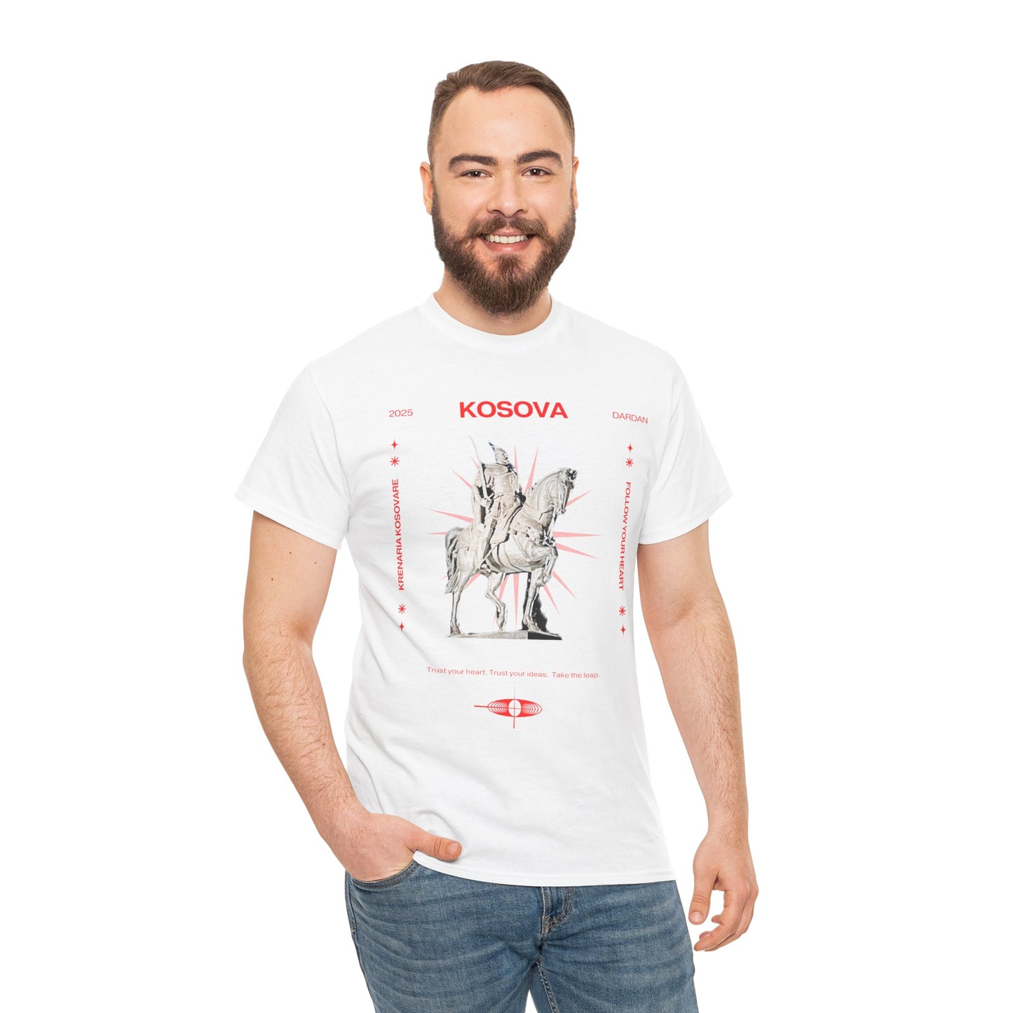 Unisex Heavy Cotton Tee KOSOVA PROUD!