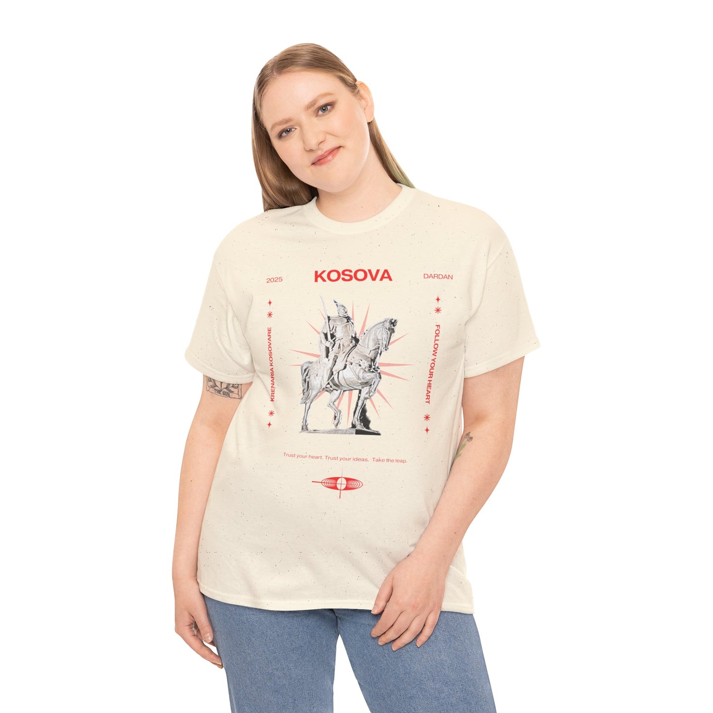 Unisex Heavy Cotton Tee KOSOVA PROUD!