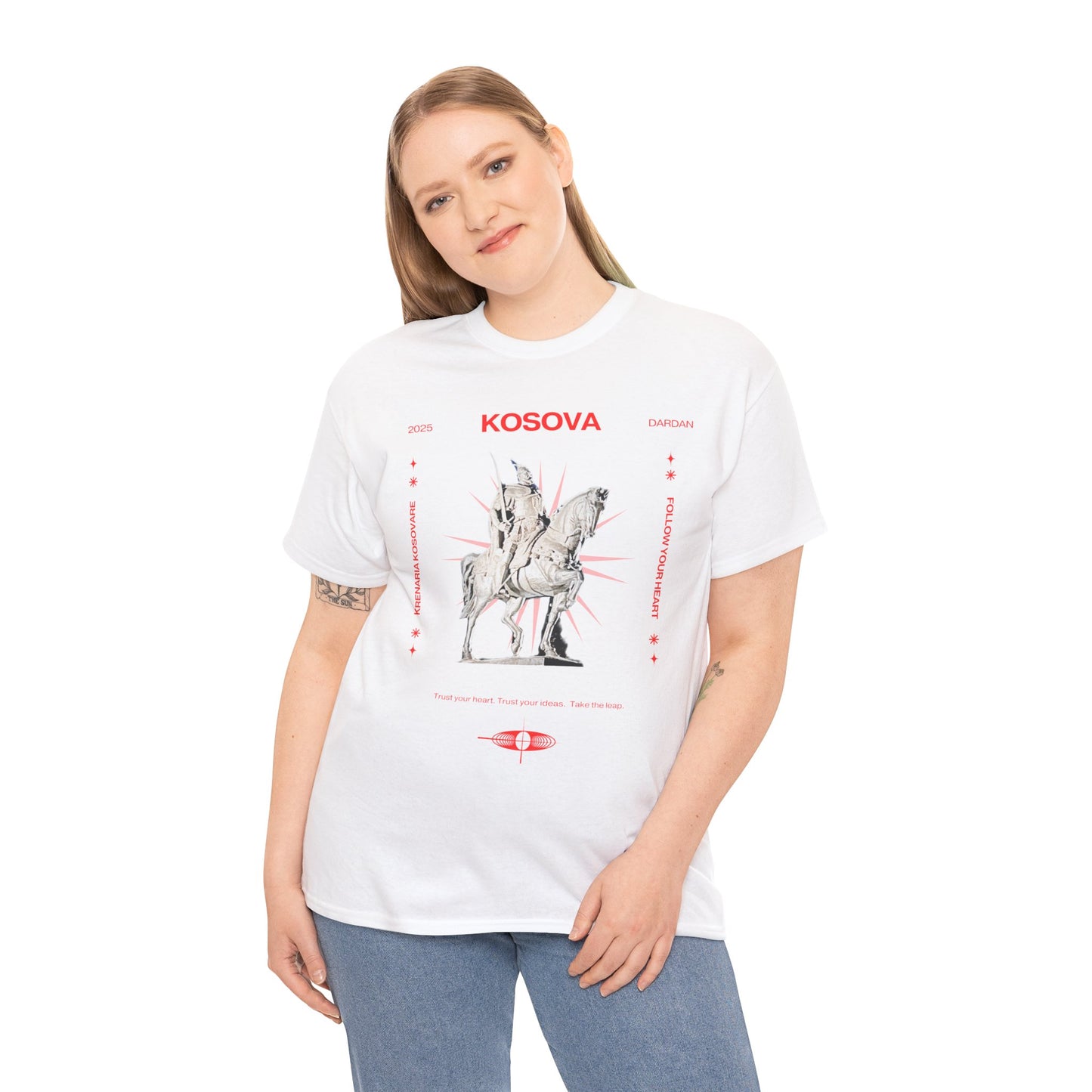 Unisex Heavy Cotton Tee KOSOVA PROUD!