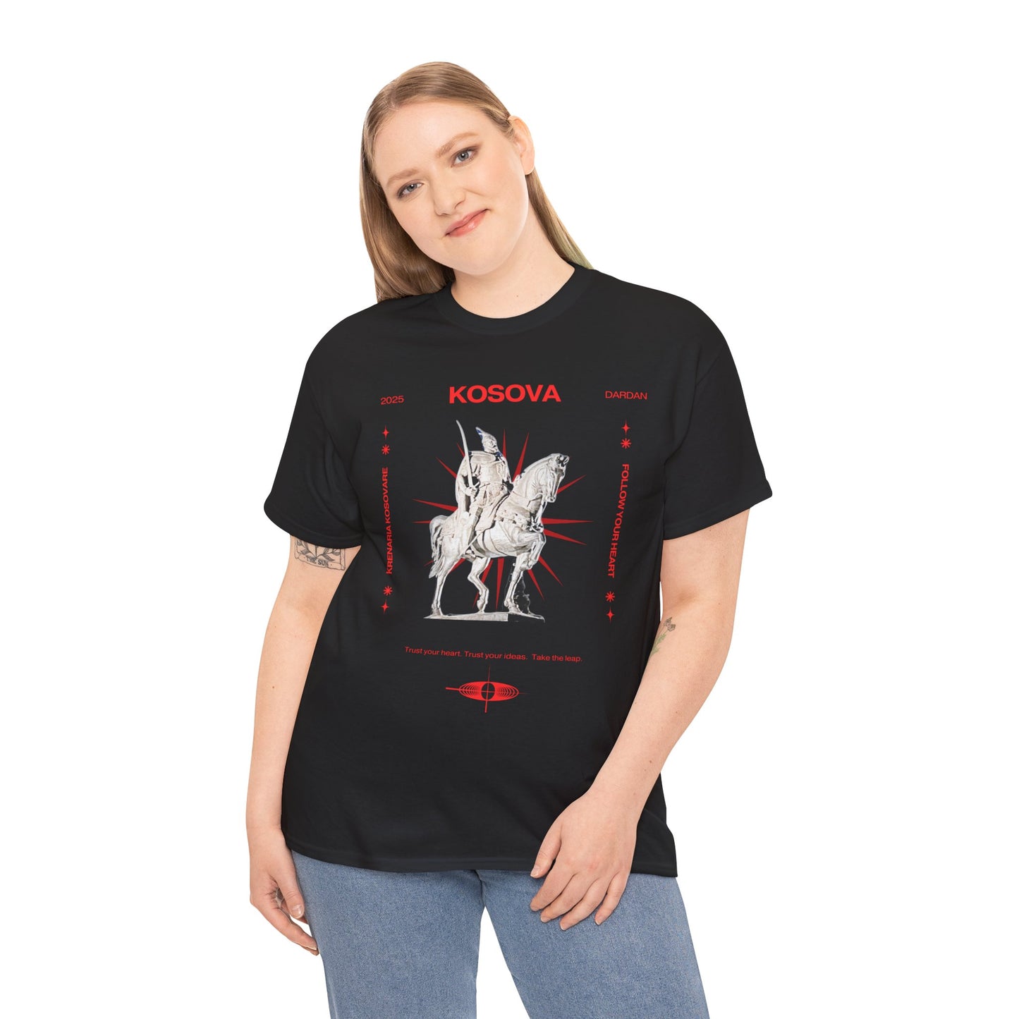 Unisex Heavy Cotton Tee KOSOVA PROUD!