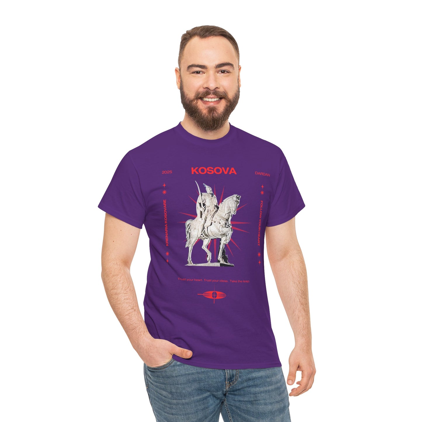 Unisex Heavy Cotton Tee KOSOVA PROUD!