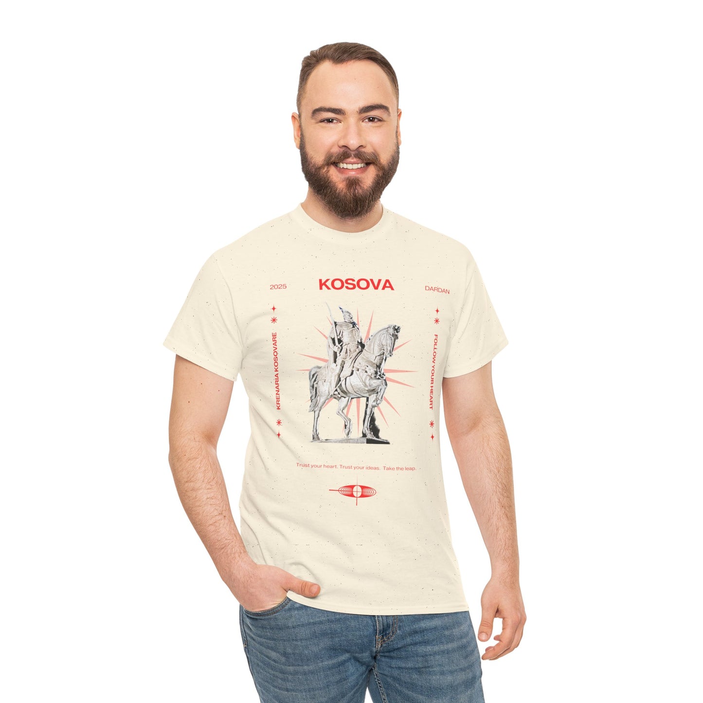 Unisex Heavy Cotton Tee KOSOVA PROUD!