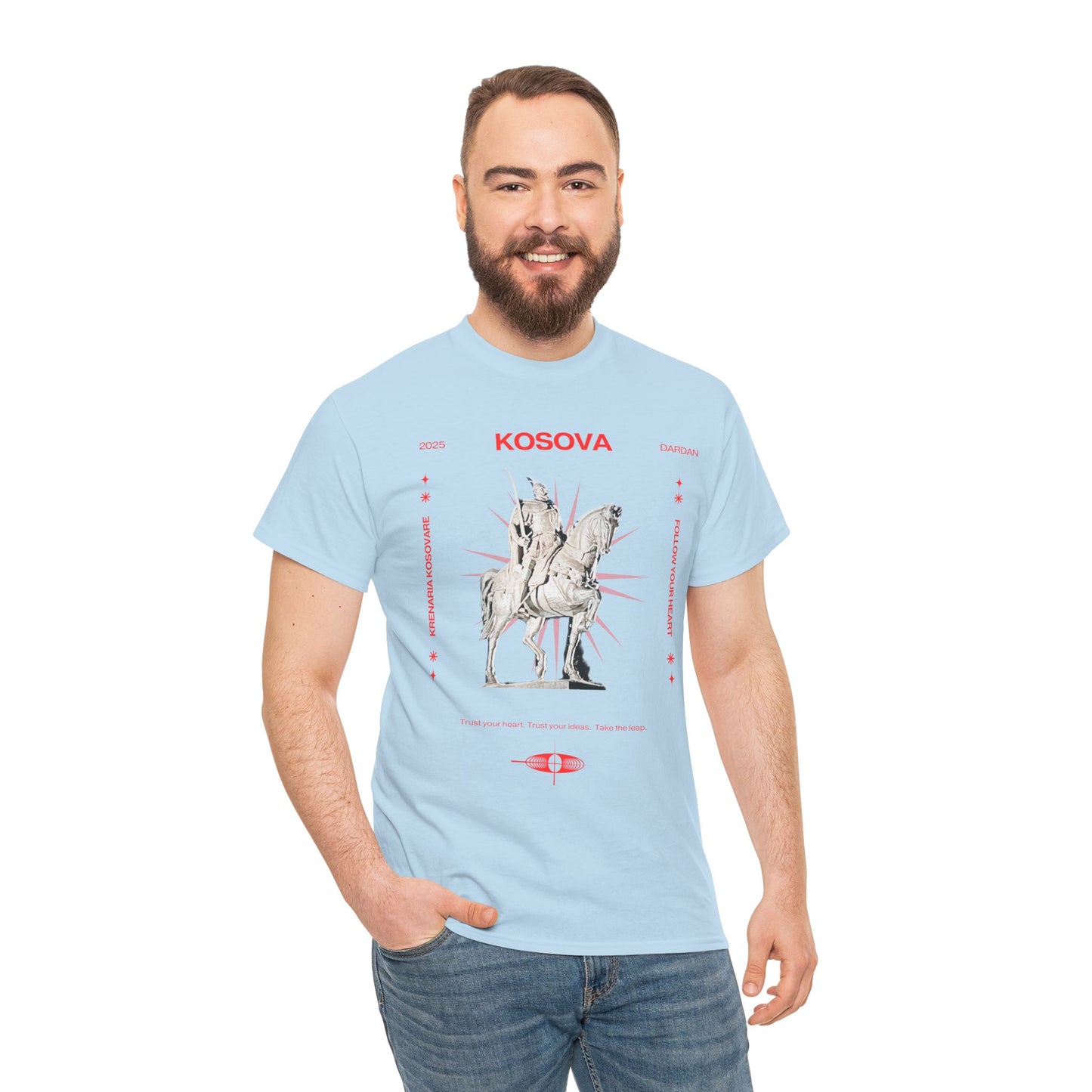 Unisex Heavy Cotton Tee KOSOVA PROUD!